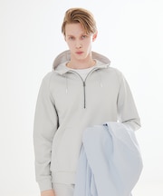 【セットアップ対応】ストレッチ ポンチ ハーフジップ パーカー