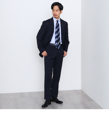 ベーシック ソリッド 2ボタン スーツ（ウォッシャブル・XS～XXL）