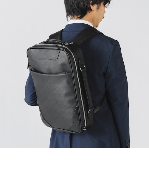 フェイクレザー 3WAY ブリーフバッグ（A4サイズ収納可能）｜ビームス