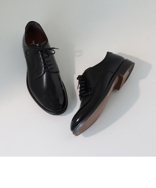 ガラスレザー 外羽根 プレーントゥー（25～27cm）｜ビームス