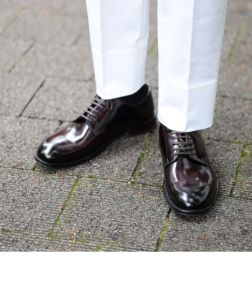 ガラスレザー 外羽根 プレーントゥー（25～27cm）｜ビームス