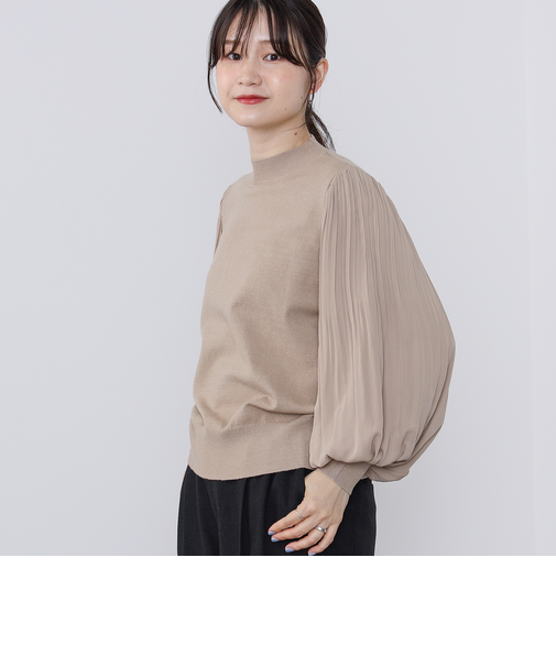 袖ケシプリーツ プルオーバー（手洗い可能）