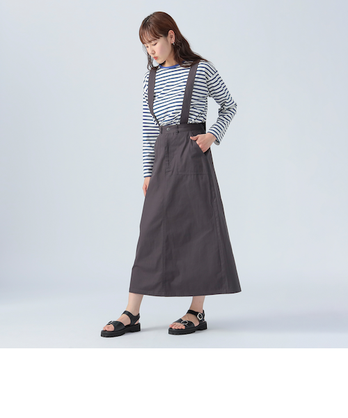 skep グレー サスペンダー付き フレアスカート サスペンダー付き フレアスカート｜ビームスアウトレットの