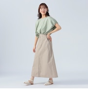 サスペンダー付き フレアスカート