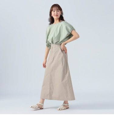 サスペンダー付き フレアスカート