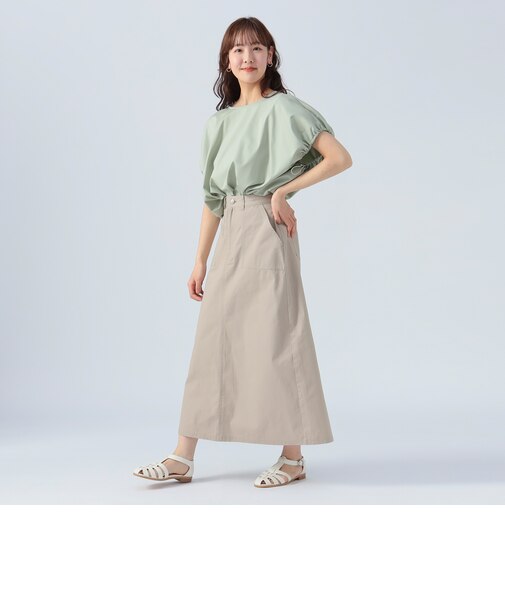 サスペンダー付き フレアスカート