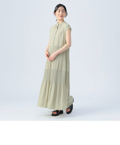 手洗い可 / ティアードパッチワークキャミワンピース｜ベーセー