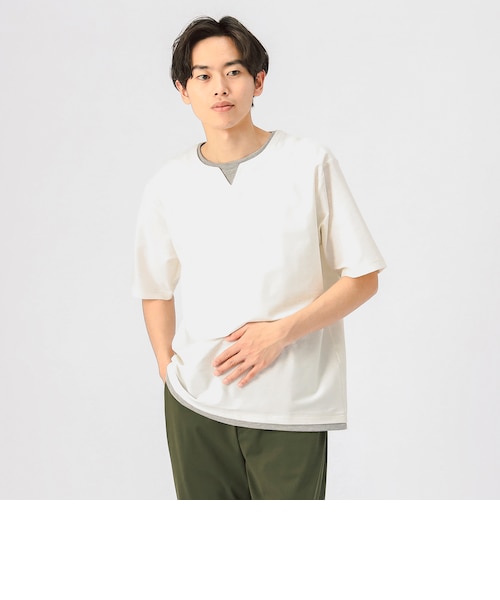 クールタッチ キーネック レイヤード Tシャツ（接触冷感）｜ビームス