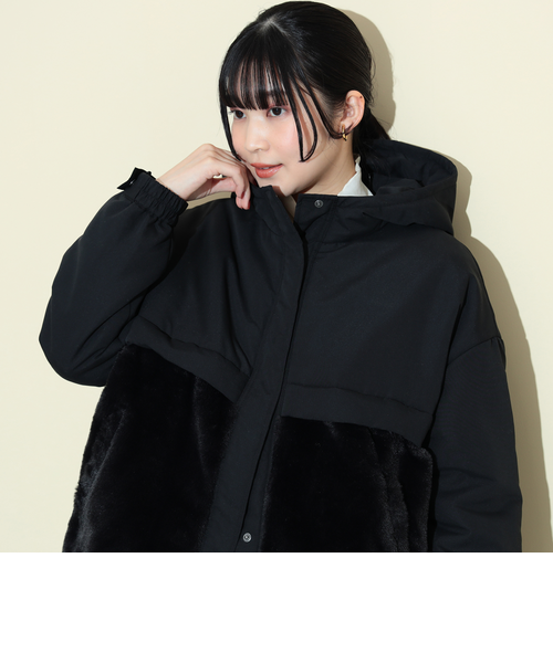 異素材切り替え フード付き ブルゾン｜ビームスアウトレットの