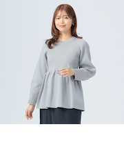 ペプラムフォルム プルオーバーニット