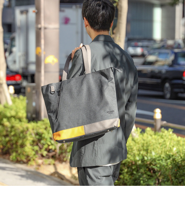 ポリエステル 杢素材 コンビ トート バッグ