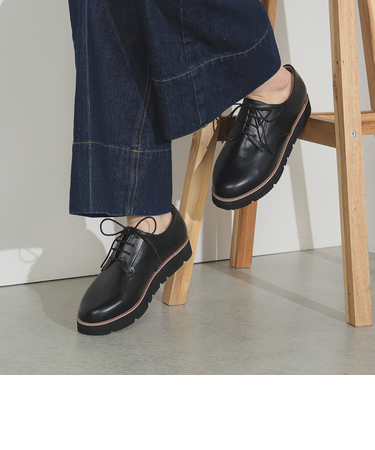 厚底 マニッシュ レースアップシューズ（22.5～24.5cm）