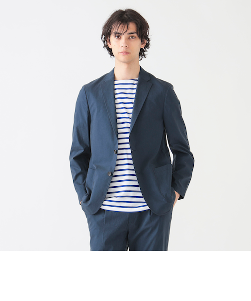 【セットアップ対応】麻ブレンド 2ボタンジャケット 25SS（S～XL・接触冷感・イージーケア）