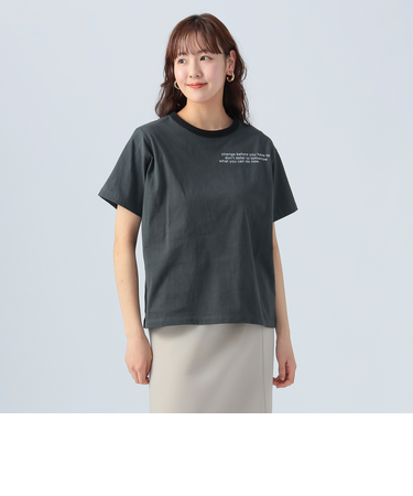 レタリングロゴ リンガーTシャツ