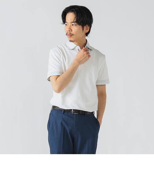 吸水速乾】COOLMAX(R) 鹿の子 ワイドカラー ポロシャツ 25SS（S
