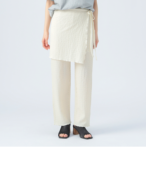 BEAMS カットジャカード スカート パンツセット（セットスカート付きパンツ) カットジャカード スカート パンツセット（セットアイテム