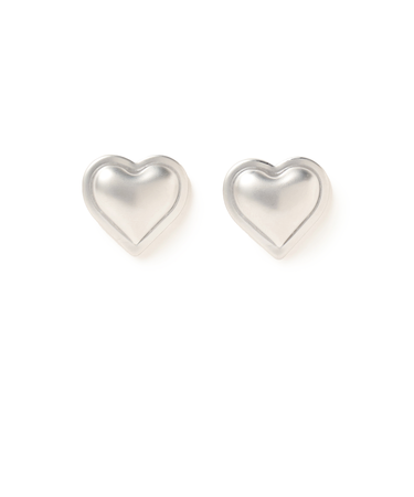 縁取りハート ピアス