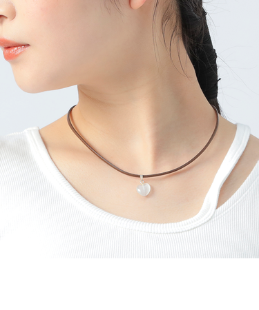 フェイクレザー ハート チョーカー