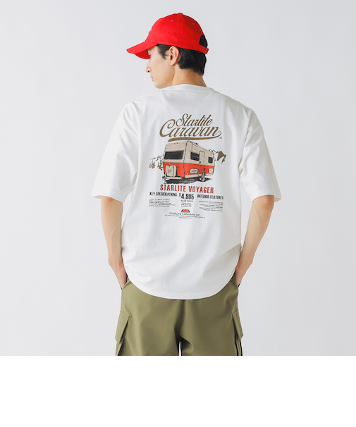 レトロ グラフィック プリント Tシャツ