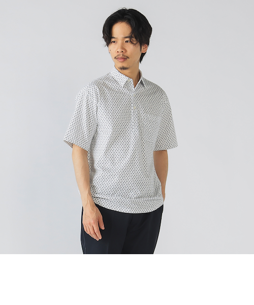 抗菌防臭加工・吸水速乾】ハニカムプリント レギュラーカラー