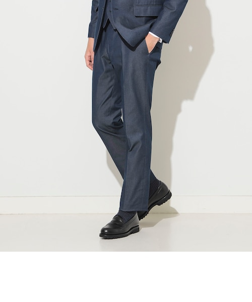 ストレッチ デニム ノープリーツ スラックス 25SS（S～XL