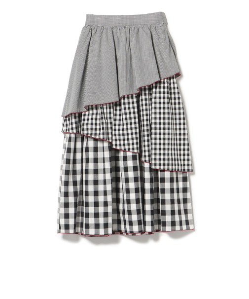 ギンガムチェック カラーメロー スカート