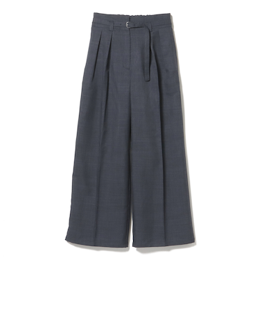 ハイウエスト 2タック ワイド パンツ