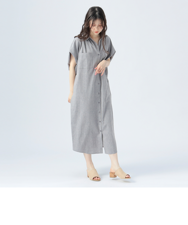 オーバーショルダー ワンピース