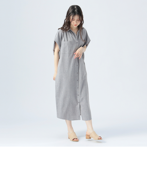 オーバーショルダー ワンピース