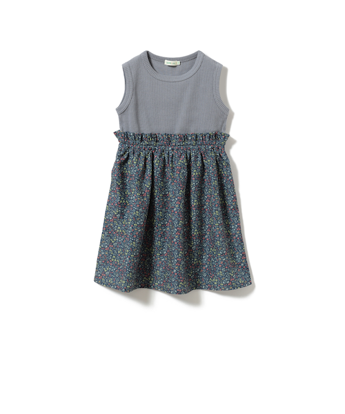 フラワー 切替 ノースリーブ ワンピース 2025SS（90～150cm