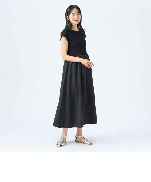 7856. 【極美品】 Waltz by BEAMS ジャガードワンピース BEAMS HEART（ビームス ハート）ジャカード フレアワンピース