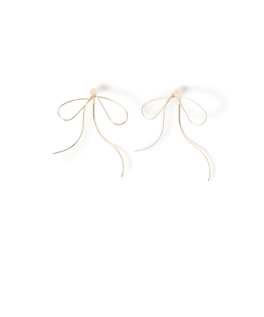 ワイヤー リボン ピアス