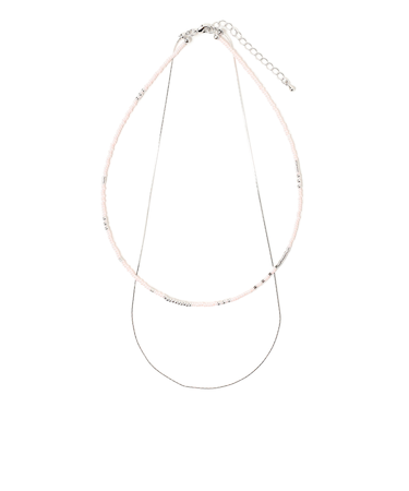 ビーズ 2連 ネックレス