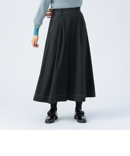 スエード調 ワイドパンツ