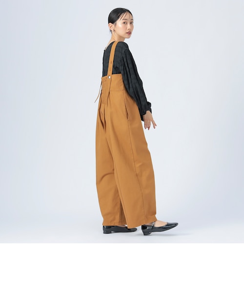 レザーライク サロペット パンツ‐ウォッシャブル‐　ユナイテッドアローズ レザーライク サロペット パンツ‐ウォッシャブル‐