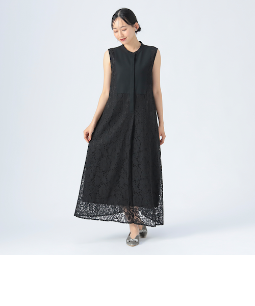 ★SPORTMAX★アウトレット★ストレッチレースシャツワンピース♪ レース ヨーク シャツ ワンピース｜ビームスアウトレットの