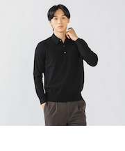 ロングスリーブ ニットポロ（S～XL）