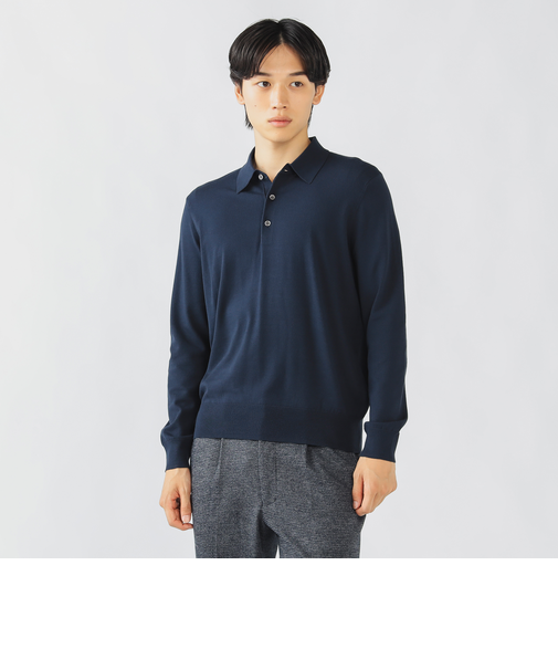 ロングスリーブ ニットポロ（S～XL）
