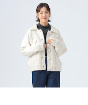 Gジャン風 ニット ブルゾン