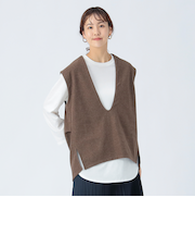 Uネックベスト × ロングスリーブTシャツ （セットアイテム）