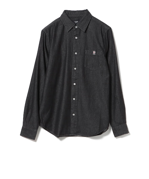 Steven Alan＞ CC ピケ ストライプ レギュラーカラー シャツ ALINE