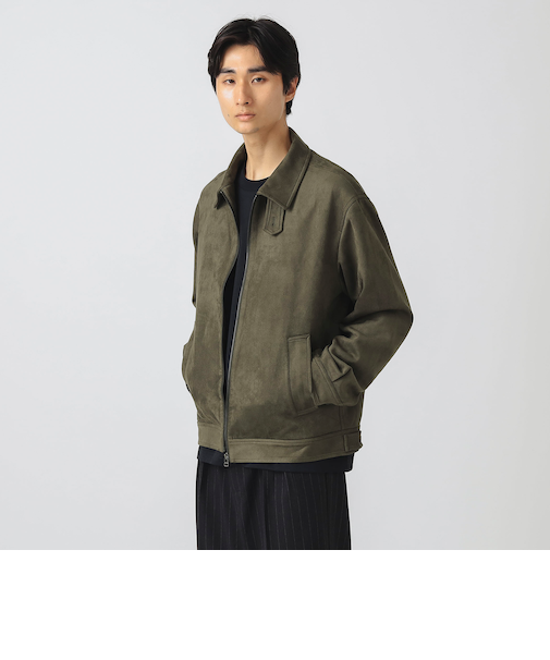 フェイクスエード ジップ ブルゾン