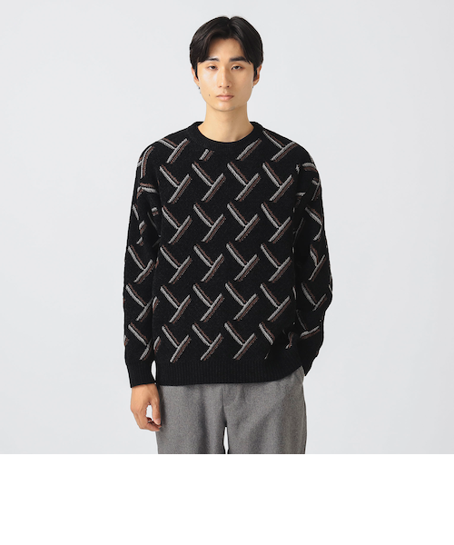 総柄 ジャガード モール ニット｜ビームスアウトレットのアウトレット