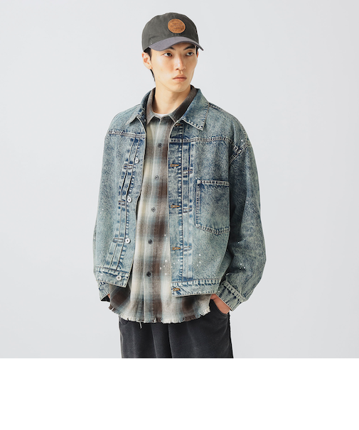 GMS ペイント デニム ジャケット