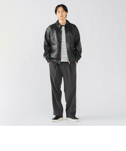 レザー ブルゾン（S～XL)