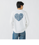 ハート スター バックプリント ロング スリーブ Tシャツ