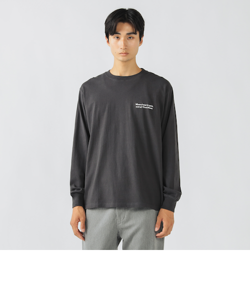ムータマリン　ロングスリーブTシャツ 3Dバックプリント　黒 muta MARINE/ムータ マリン/別注3Dバックプリント ロング