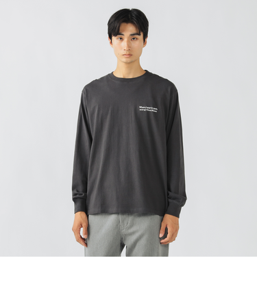 ハート スター バックプリント ロング スリーブ Tシャツ