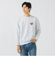 ハート スター ワンポイント スウェット