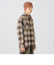 フェード ダメージ ネルシャツ